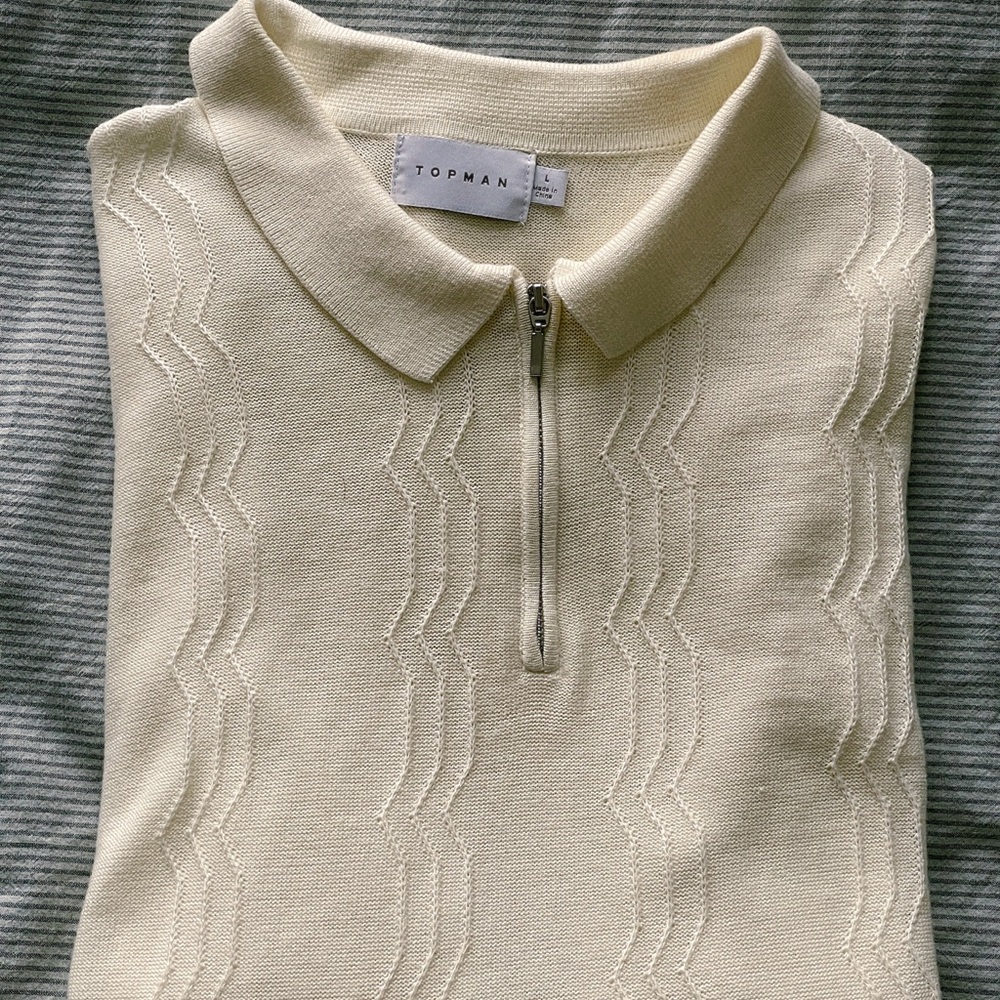 Topman Cream Sweater